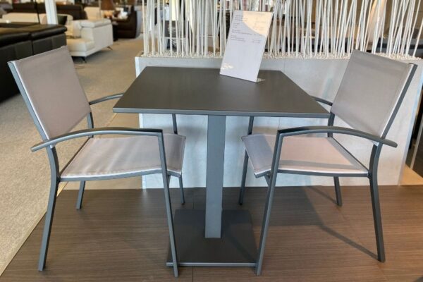 aluminium opvouwbare eettafel mat met twee stoelen